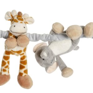 Teddykompaniet Diinglisar Wild Vagnhänge (Giraff och Elefant)